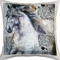 The Love of Horses Stallion 17x17 Throw Pillow