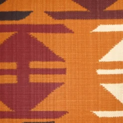 Tribal Orange 22x22 Decorative Pillow