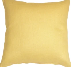 Tuscany Linen Banana Yellow Throw Pillow 17x17