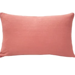 Tuscany Linen Deep Blush Throw Pillow 12x19