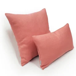Tuscany Linen Deep Blush Throw Pillow 12x19