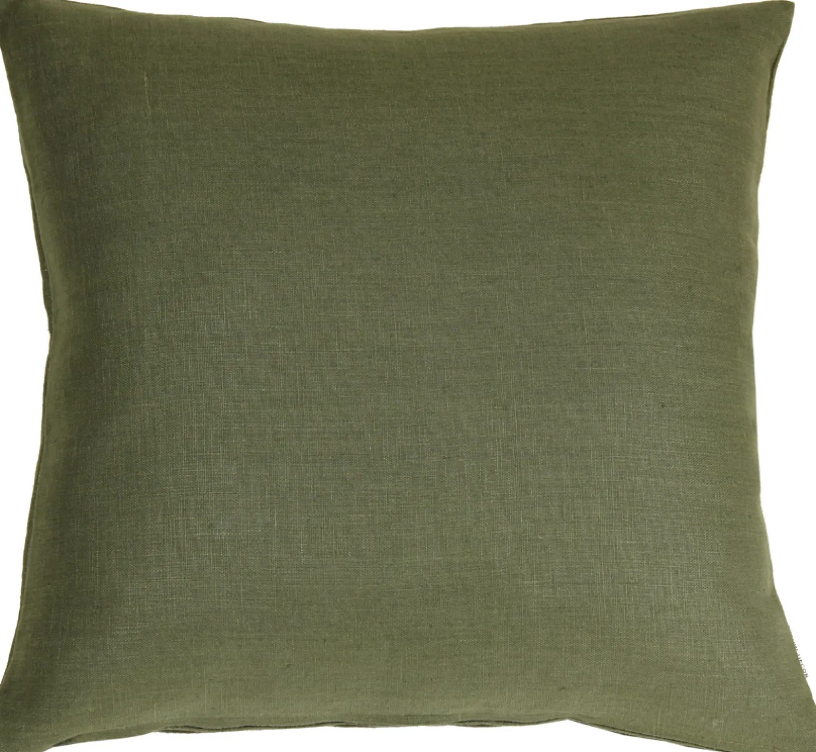 Tuscany Linen Fig Green Throw Pillow 17x17