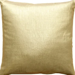 Tuscany Linen Gold Metallic 20x20 Throw Pillow