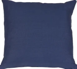 Tuscany Linen Indigo Blue Throw Pillow 20x20