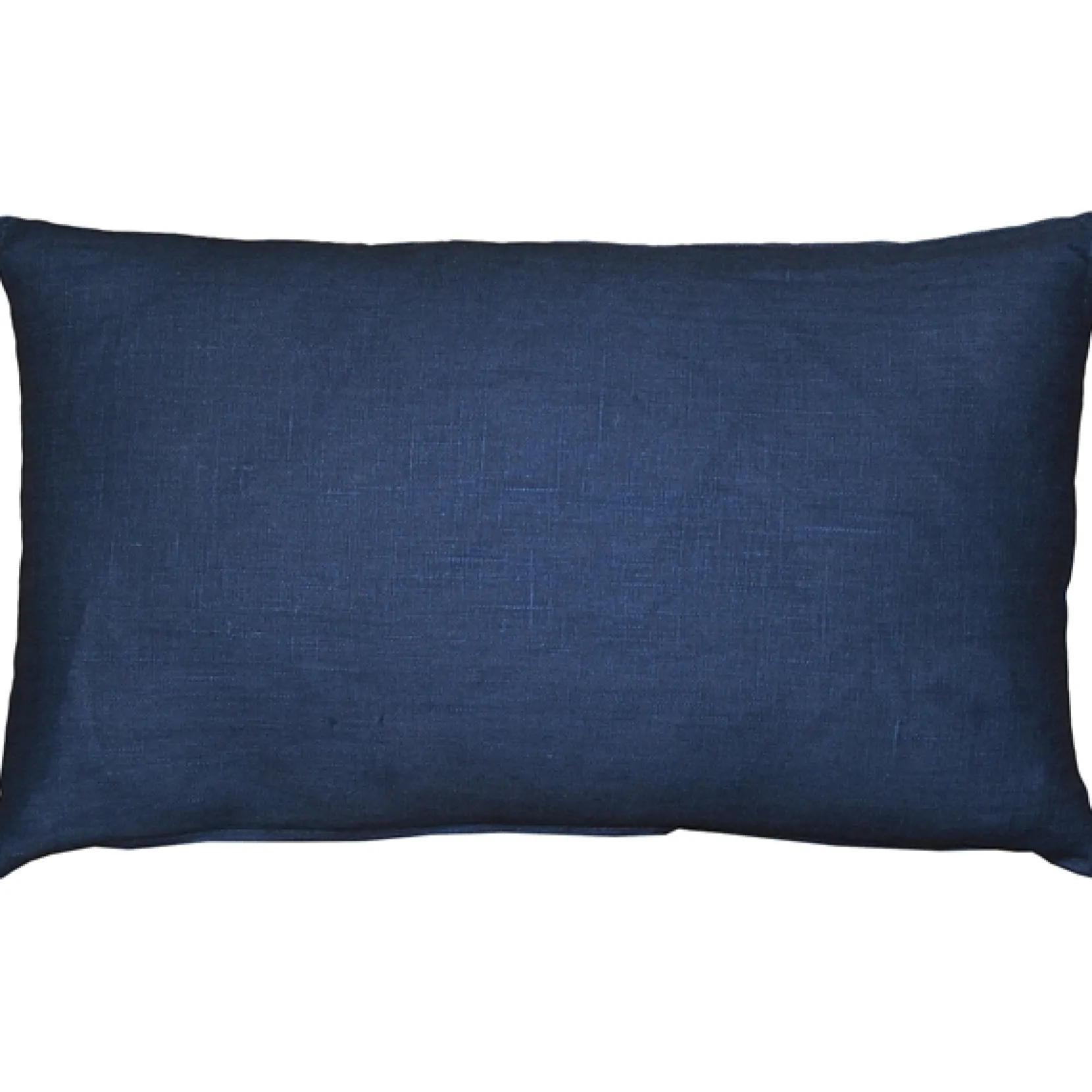 Tuscany Linen Indigo Blue Throw Pillow 12x19