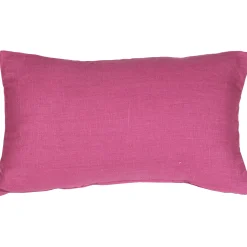 Tuscany Linen Orchid Pink Throw Pillow 12x19