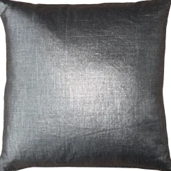 Tuscany Linen Platinum Metallic 20x20 Throw Pillow