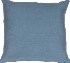 Tuscany Linen Wedgewood Blue Throw Pillow 17x17