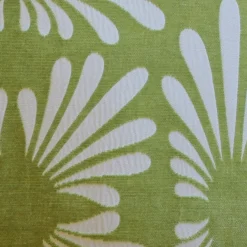 Velvet Daisy Green 20x20 Throw Pillow