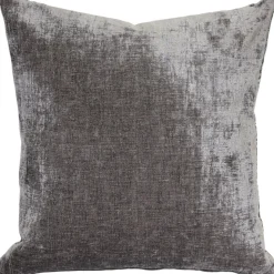 Venetian Velvet Cloud Gray Throw Pillow 20x20