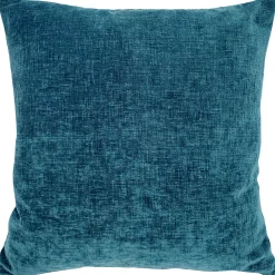 Venetian Velvet Peacock Teal Throw Pillow 17x17