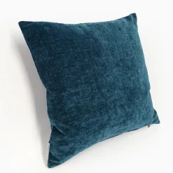 Venetian Velvet Peacock Teal Throw Pillow 17x17