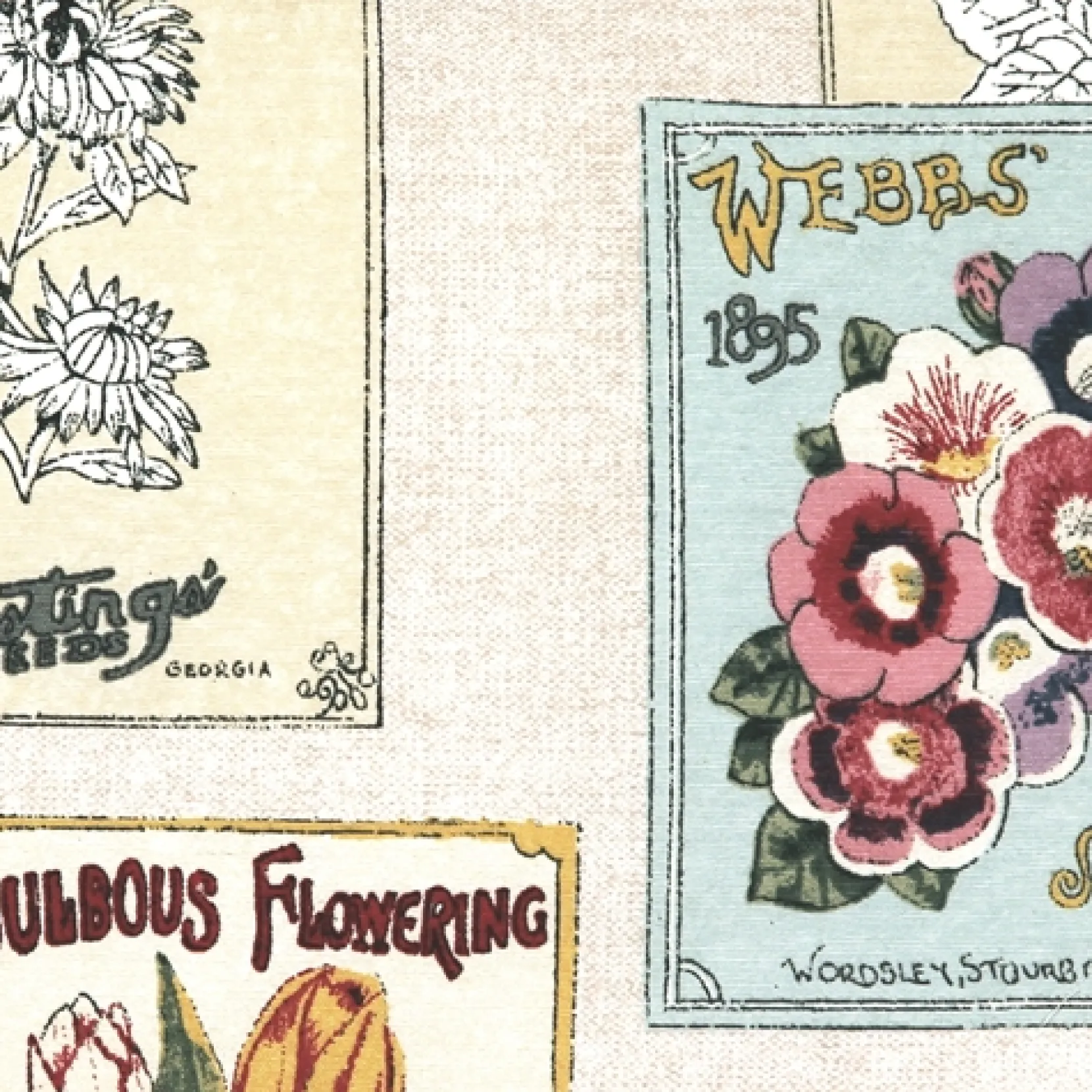 Vintage Seed Packet 16x24 Throw Pillow
