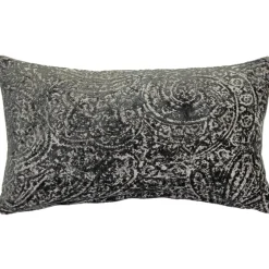Visconti Gray Chenille Throw Pillow 12x20