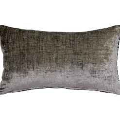 Visconti Gray Chenille Throw Pillow 12x20