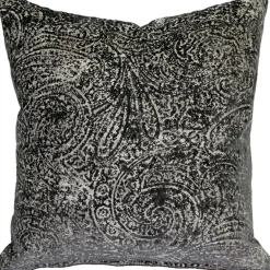 Visconti Gray Chenille Throw Pillow 21x21