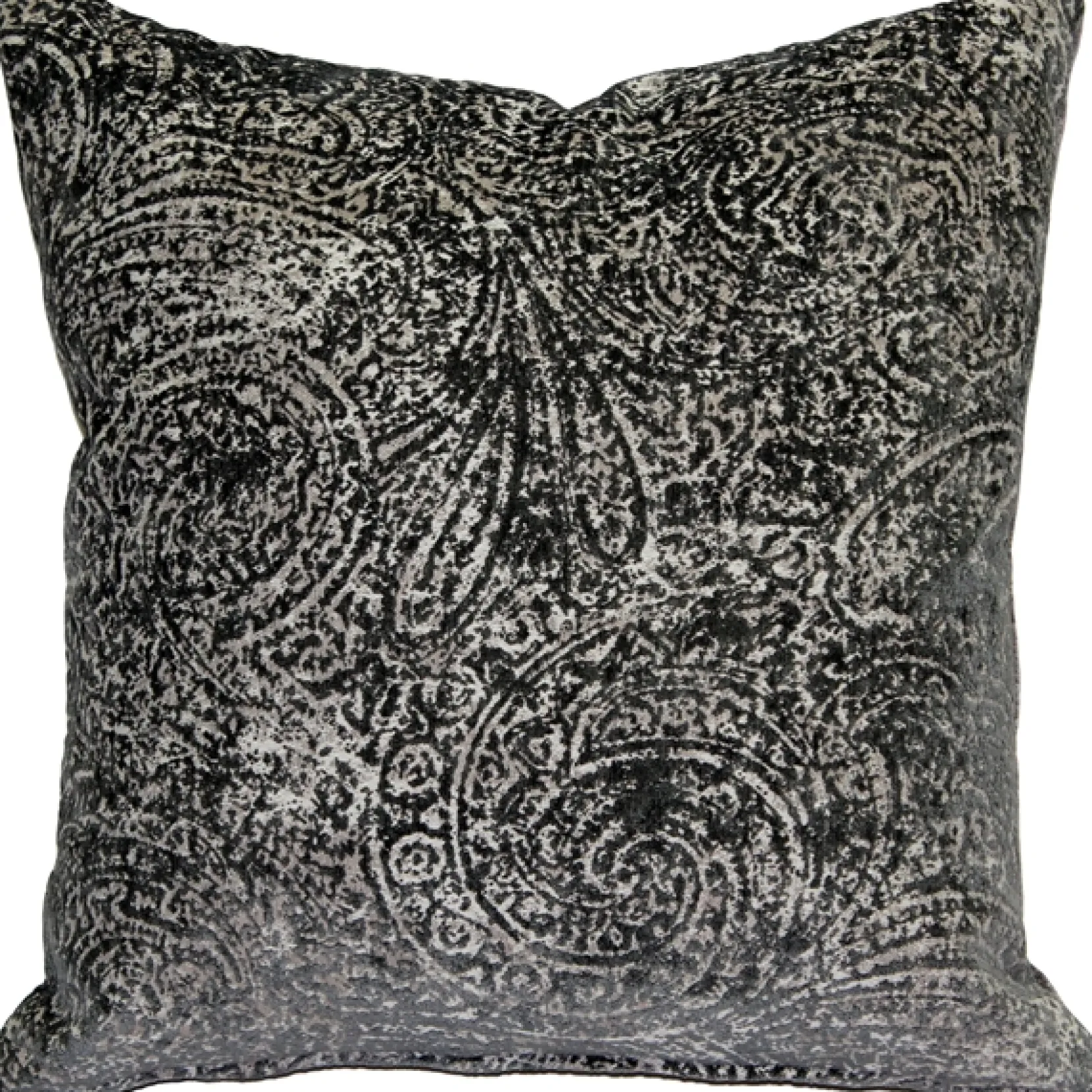 Visconti Gray Chenille Throw Pillow 21x21