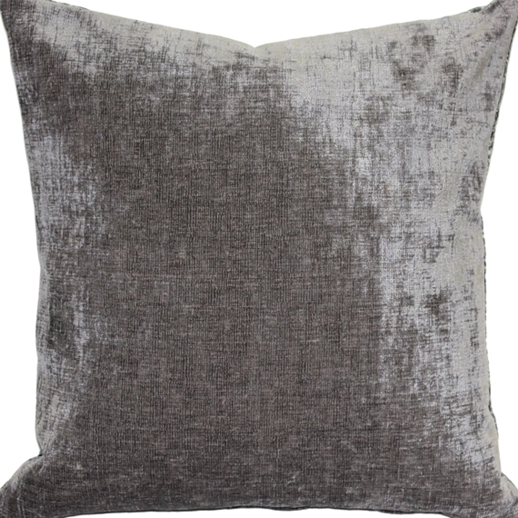 Visconti Gray Chenille Throw Pillow 21x21