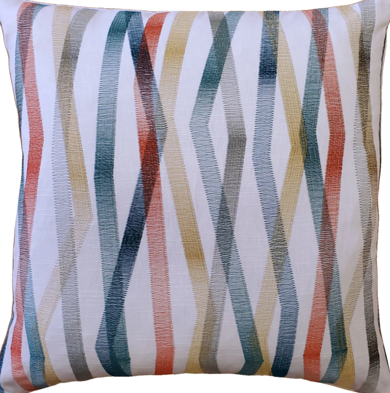 Wandering Lines Ocean Coast Throw Pillow 19x19