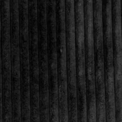 Wide Wale Corduroy 22x22 Black Throw Pillow