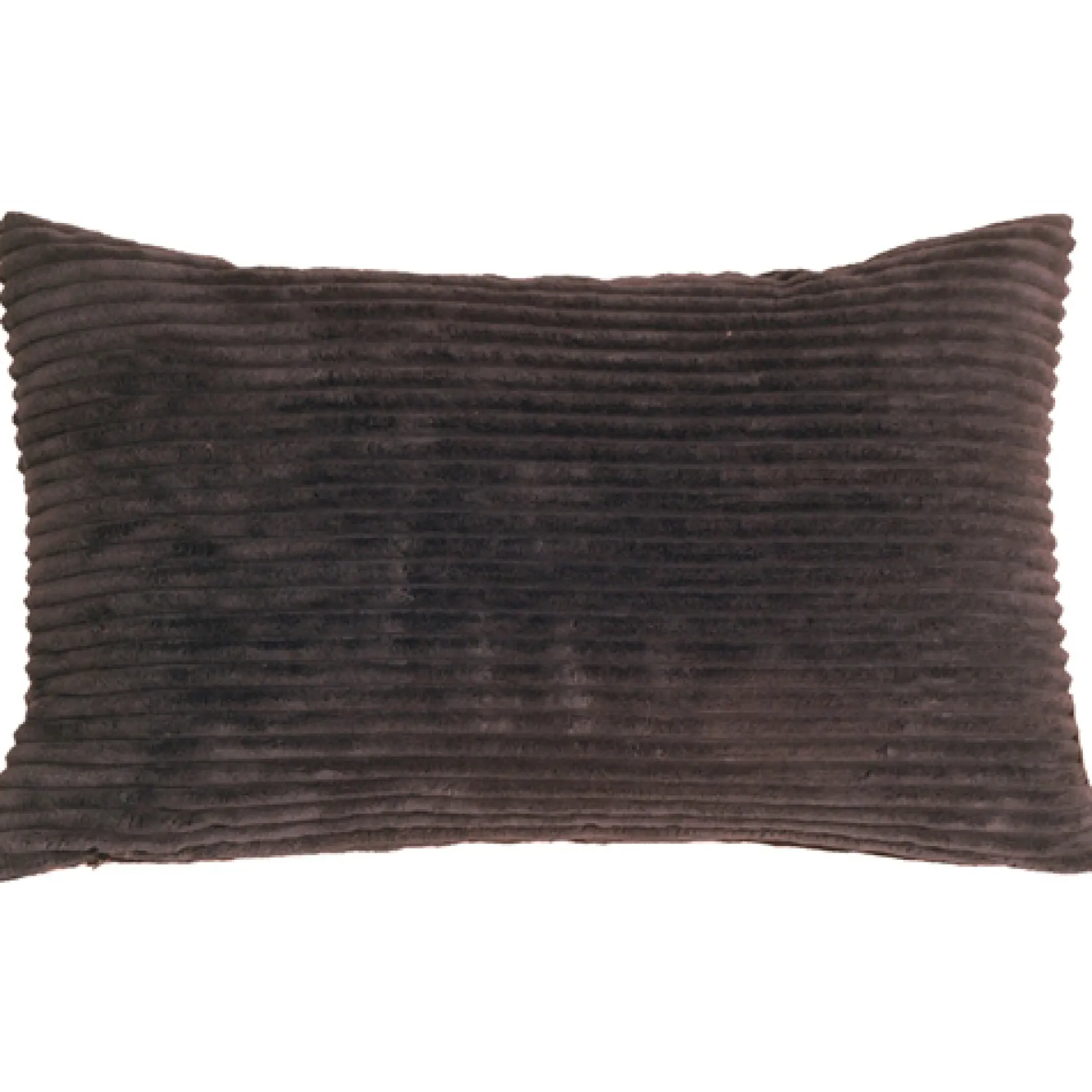 Wide Wale Corduroy 12x20 Dark Brown Throw Pillow