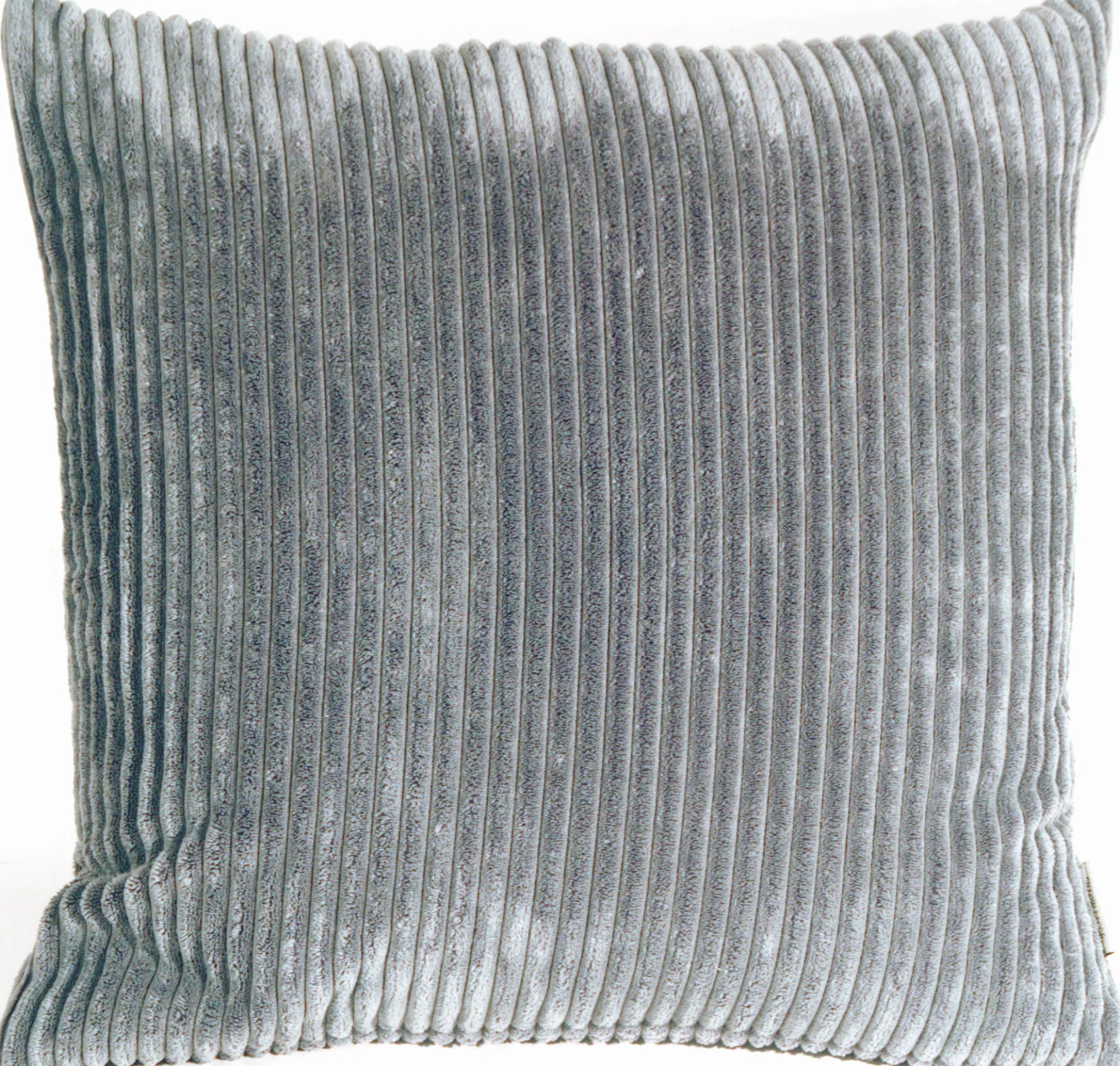 Wide Wale Corduroy 18x18 Dark Gray Throw Pillow