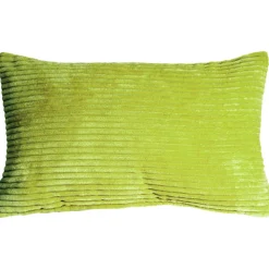 Wide Wale Corduroy 12x20 Green Throw Pillow