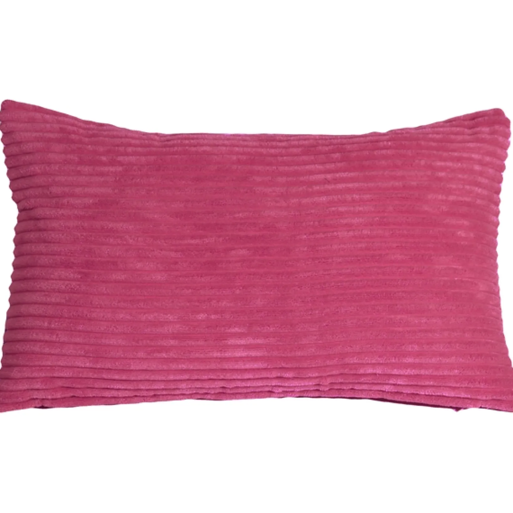 Wide Wale Corduroy 12x20 Magenta Pink Throw Pillow