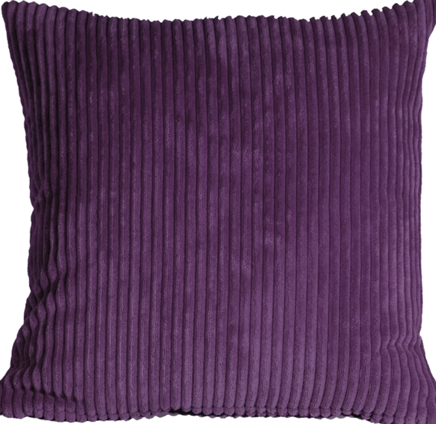 Wide Wale Corduroy 22x22 Purple Throw Pillow