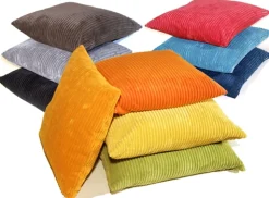 Wide Wale Corduroy 18x18 Throw Pillows