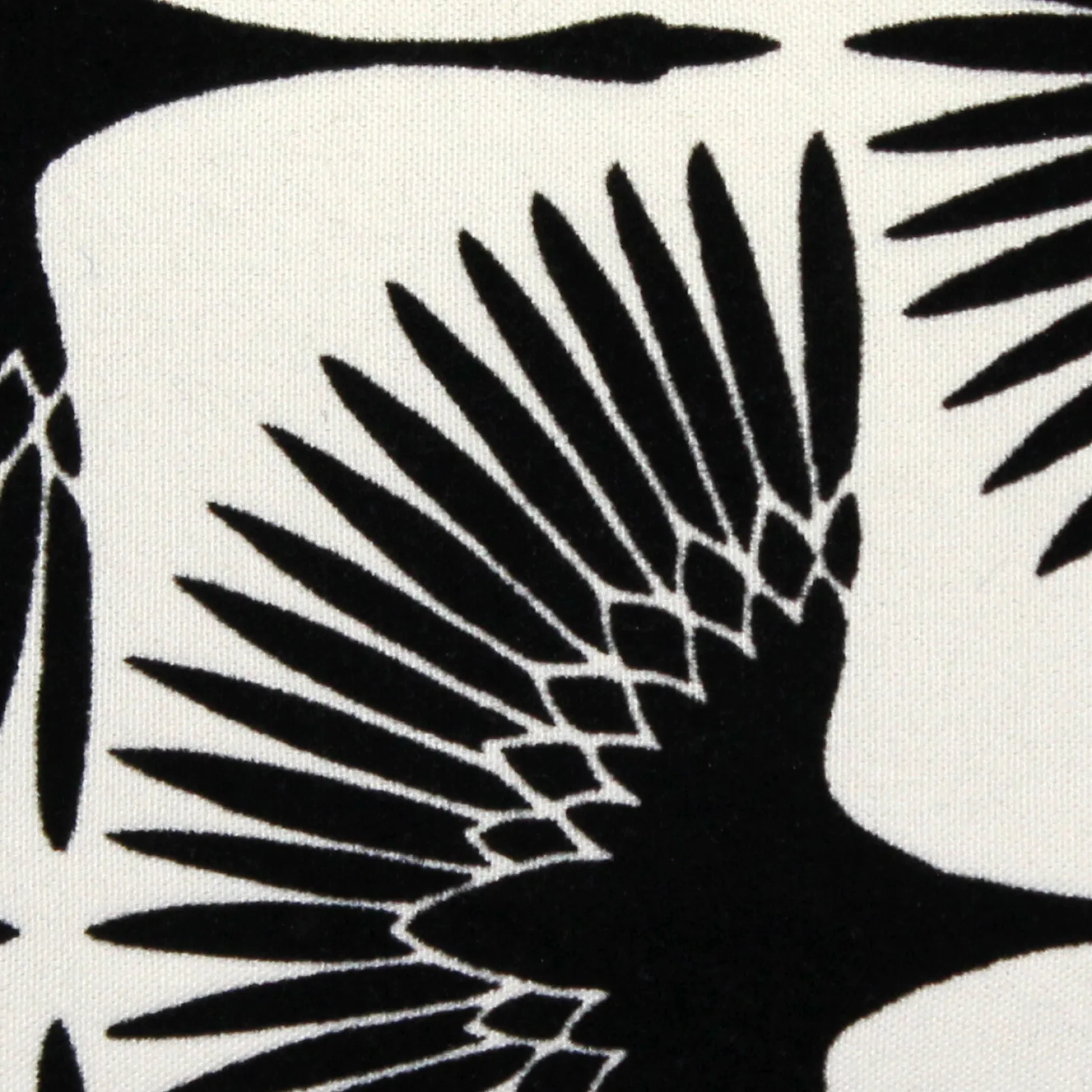 Winter Flock Black and White Throw Pillow 12x20