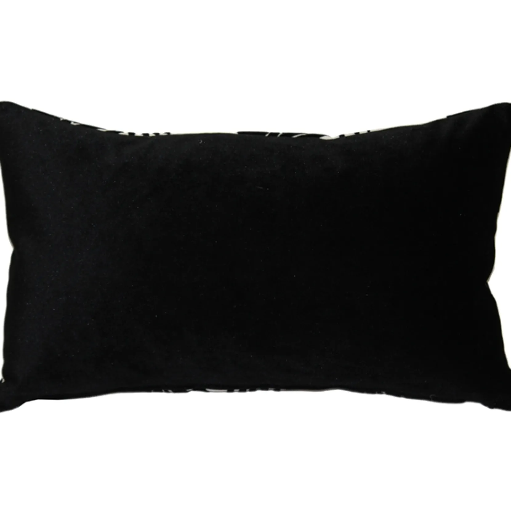 Winter Flock Black and White Throw Pillow 12x20