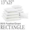 13"x25" Rectangular Feather Down Pillow Form