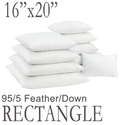 16"x20" Rectangular Feather Down Pillow Form