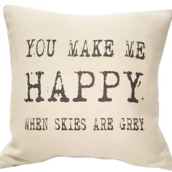 You Make Me Happy Throw Pillow