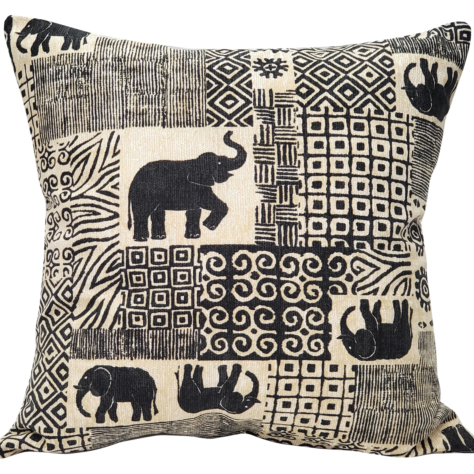 Zakouma Elephant Throw Pillow 20x20